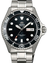 Scratch and Dent - Orient Ray II Black Dial Automatic Dive Watch with SS Bracelet #AA02004B 10