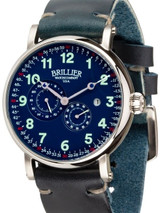 Brillier 43mm Americana Chapter 2 Railroad Automatic Watch with Horween Leather Strap #BR-12