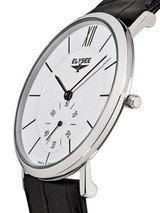 SCRATCH AND DENT - Elysee Thin Quartz Dress Watch with Silver Dial and Small Seconds #80480-SND