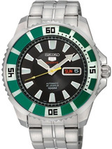 Seiko 44mm Sports 5, 24-Jewel Automatic Watch with Day and Date Window #SRP205