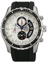 Orient Cayenne Sport Diver Chronograph Watch with Open Date Window and Tachymeter #TT0Q003W