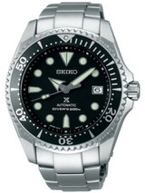 Seiko Shogun Prospex Automatic Dive Watch with Black Dial and Titanium Case  and Bracelet #SBDC029