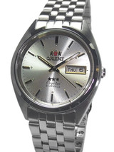 Orient Automatic Watch with White Dial, Day-Date and SS Bracelet #AB0000AW
