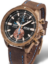 Vostok-Europe Almaz Bronze Two-Eye Quartz Chronograph with 60-Minute Stopwatch #320O266