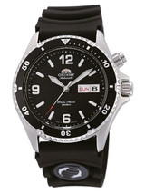 SCRATCH AND DENT - Orient Mako Black Dial Automatic Dive Watch with Rubber Dive Strap #EM65004B SCRATCH AND DENT - Orient Mako Black Dial Automatic Dive Watch with Rubber Dive Strap #EM65004B