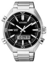 Citizen Quartz Chronograph Alarm Watch with Analog-Digital Display #JM5460-51E