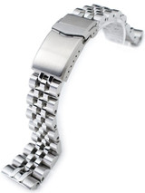 Scratch and Dent - Strapcode 22mm ANGUS-J "Louis" 316L Stainless Steel Watch Bracelet for Seiko Turtle Watches, Brushed, V-Clasp #SS221820B063