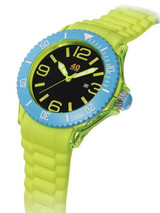 40Nine Clear Plastic 46mm Case with Yellow Silicone Rubber Strap #40NINE02-WHITEPINK3