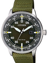 Citizen Eco-Drive Black Type B Dial Pilot Watch with Compass Markings #BM7390-22X