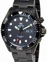 Scratch and Dent - Orient Black Ray Raven 21-Jewel Automatic Dive Watch with Black PVD Bracelet  #EM65007B-SND2 Scratch and Dent - Orient Black Ray Raven 21-Jewel Automatic Dive Watch with Black PVD Bracelet  #EM65007B-SND2