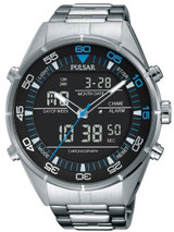Pulsar On The Go Watch with Daily Alarm, Stopwatch, and Hourly Chime #PW6017