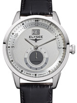 Elysee 41mm Mestor Swiss Quartz Dress Watch with Big Date and Sapphire Crystal #17002