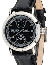 Brillier GMT Dual-Time Watch with 38mm Case Size and Onion Crown #BR-03