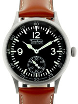 Techne 38mm Merlin Quartz Aviator Watch with Onion Crown and Small Seconds #249.053