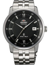 Scratch and Dent - Orient Agent Automatic Dress Watch with Pin-Stripe Black Dial and Sapphire Crystal #ER02002B