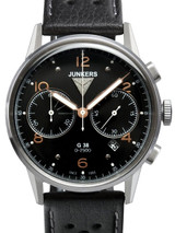 Junkers G38 Black Dial, Quartz Chronograph with 60-Minute Timer #6984-5