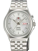 Orient Automatic Watch with Textured White Dial and Bracelet #EM5M010W