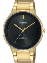 Pulsar Black Dial Quartz Watch with Matching Bracelet #PG2046