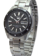 Seiko 21-Jewel Automatic Watch with Carbon Fiber Dial and Black Bezel #SNKF51K1 Seiko 21-Jewel Automatic Watch with Carbon Fiber Dial and Black Bezel #SNKF51K1