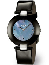 Boccia Ladies Quartz Watch with Titanium and Black Ceramic Case #3190-03
