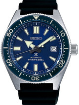 Scratch and Dent - Seiko Prospex Automatic Dive Watch with Blue Dial and Soft Rubber Strap #SBDC053
