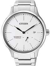 Citizen Automatic Titanium Watch with Titanium Bracelet and White Dial #NJ0090-81A