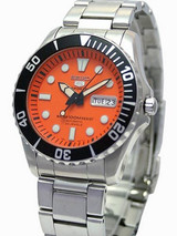Seiko 5 Sports Automatic Orange Dial Watch #SNZF19K1