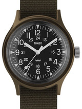 Timex 34mm MK1 Resin Quartz Watch with Black Dial and Nylon Strap #TW2P88400VQ