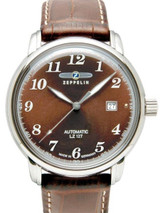 Graf Zeppelin Automatic, Date Watch with Radiant Brown Dial #7656-3