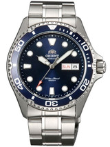 Scratch and Dent - Orient Ray II Blue Dial Automatic Dive Watch with SS Bracelet #AA02005D 11