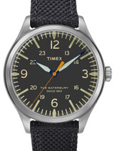 Timex 38mm Waterbury Quartz Watch with Black Dial and INDIGLO Night-Light #TW2R38800VQ