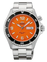 Orient Orange Dial Mako Automatic Dive Watch on a Bracelet #CEM65001M