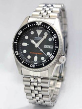 Scratch and Dent - Seiko Black Automatic Dive Watch with Stainless Steel Bracelet #SKX013K2 15