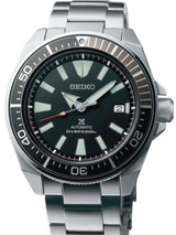 Seiko Samurai Prospex Automatic Dive Watch with Black Dial and Stainless Steel Bracelet #SRPB51