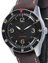 Lew and Huey Phantom Automatic Pilot Watch with Domed Acrylic Crystal and Date #WW-P1-DS