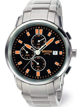 Boccia Mens Quartz Chronograph with 41mm titanium case and black