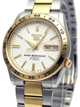 Seiko 5 Automatic Two-Tone Watch with Stainless Steel Bracelet #SNKE04K1