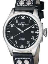 Air Blue Charlie Automatic Pilot Watch with 44mm Case, Sapphire Crystal #CHARLIEAUTOSSBLK