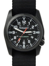 Bertucci 45mm Black Polycaronate A-5P Case Watch with Tritium Tube Lights #13500