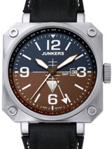 Junkers Horizon Airplane Cockpit Series Swiss Quartz GMT Pilot Watch #6740-4