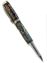 Artisan Crafted Collectable Pen made with a Franck Muller dial and assorted gears, cogs, screws and bridges #WPP401RB