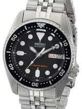 Scratch and Dent - Seiko Black Automatic Dive Watch with Stainless Steel Bracelet #SKX013K2 23