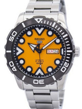 Seiko 5 Sports Orange Dial Diver with new 24-Jewel Automatic Movement #SRPA05