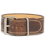 Bertucci Nut Brown Montanaro Survival Horween Leather Strap with Stainless Steel Buckle #103M
