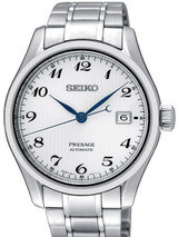 Seiko Presage Automatic Dress Watch with White Dial and Sapphire Crystal #SPB063J1