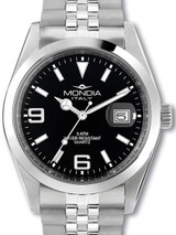 Mondia Quartz Dress Watch with Stainless Steel Bracelet #MI-790-SS-03BK-GB