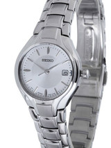 Seiko Women's Quartz Dress Watch with Silver Dial, Silver Hands and Markers #SXDA33