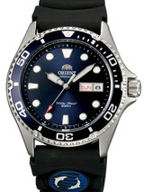 Orient Ray II Blue Dial Automatic Dive Watch with Rubber Dive Strap  #AA02008D