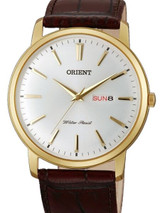 Orient Capital Quartz Goldtone Dress Watch with Day and Date #UG1R001W