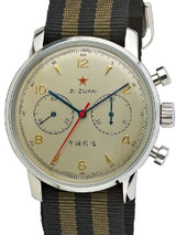 Scratch and Dent 3 - Seagull 1963 Hand Wind Mechanical Chronograph with White Dial #6488-2901C 2